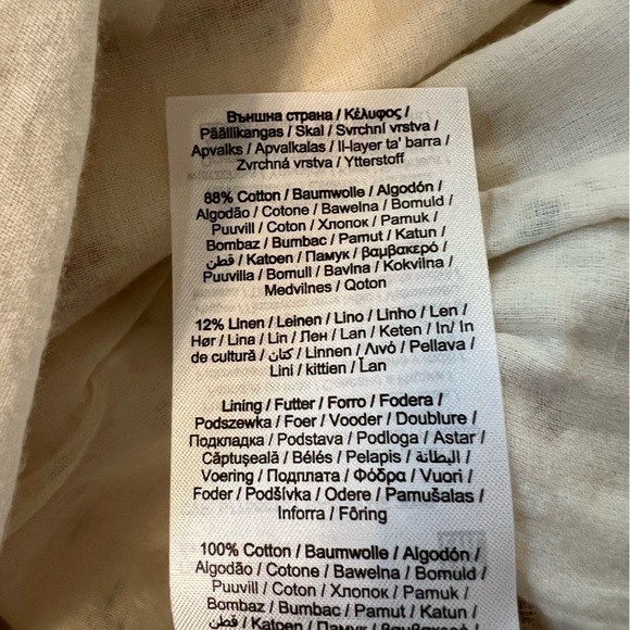 .Object Breeze Short Dress Linen Blend Lace Cottage Core Prairie Floral Sz 38/S - Picture 16 of 16